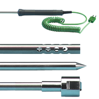 Hand Held Thermocouple Sensors - Type K Hand held thermocouples for surface, air, liquid, penetration and general temperature measurements.