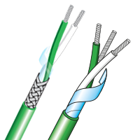 Silicone Rubber Insulated Thermocouple Cables Very flexible Silicone Rubber insulated thermocouple cables for use up to 200ºC.