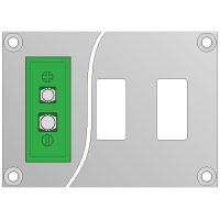 Standard Connector Panels with Panel Mounting Holes * connectors sold separately