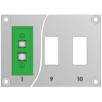 Standard Connector Panels with Panel Mounting Holes and Numbered Channels * connectors sold separately