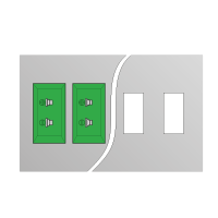 Miniature Connector Panels without Panel Mounting Holes * connectors sold separately