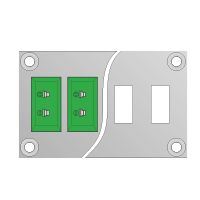 Miniature Connector Panels with Panel Mounting Holes * connectors sold separately