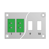Miniature Connector Panels with Panel Mounting Holes and Numbered Channels * connectors sold separately