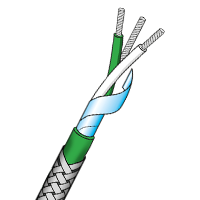 Stainless Steel Braided PFA Insulated Twisted Pair Thermocouple Cable with Screen (250°C)