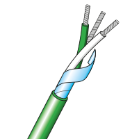 Silicone Rubber Insulated Twisted Pair Thermocouple Cable with Screen (200°C)