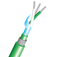 PVC Insulated Twisted Pair Thermocouple Cable with Armour (80°C)